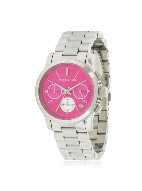 michael kors pink face watch.